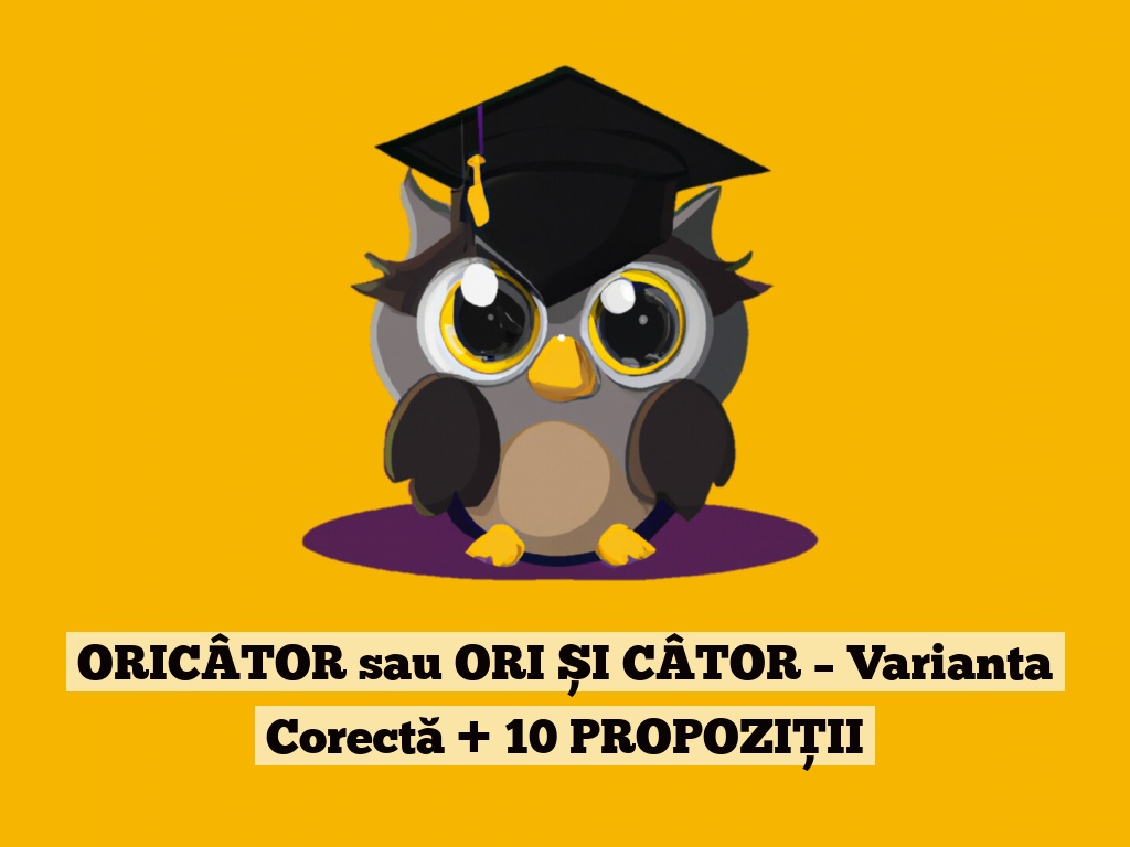 ORICÂTOR sau ORI ȘI CÂTOR – Varianta Corectă + 10 PROPOZIȚII