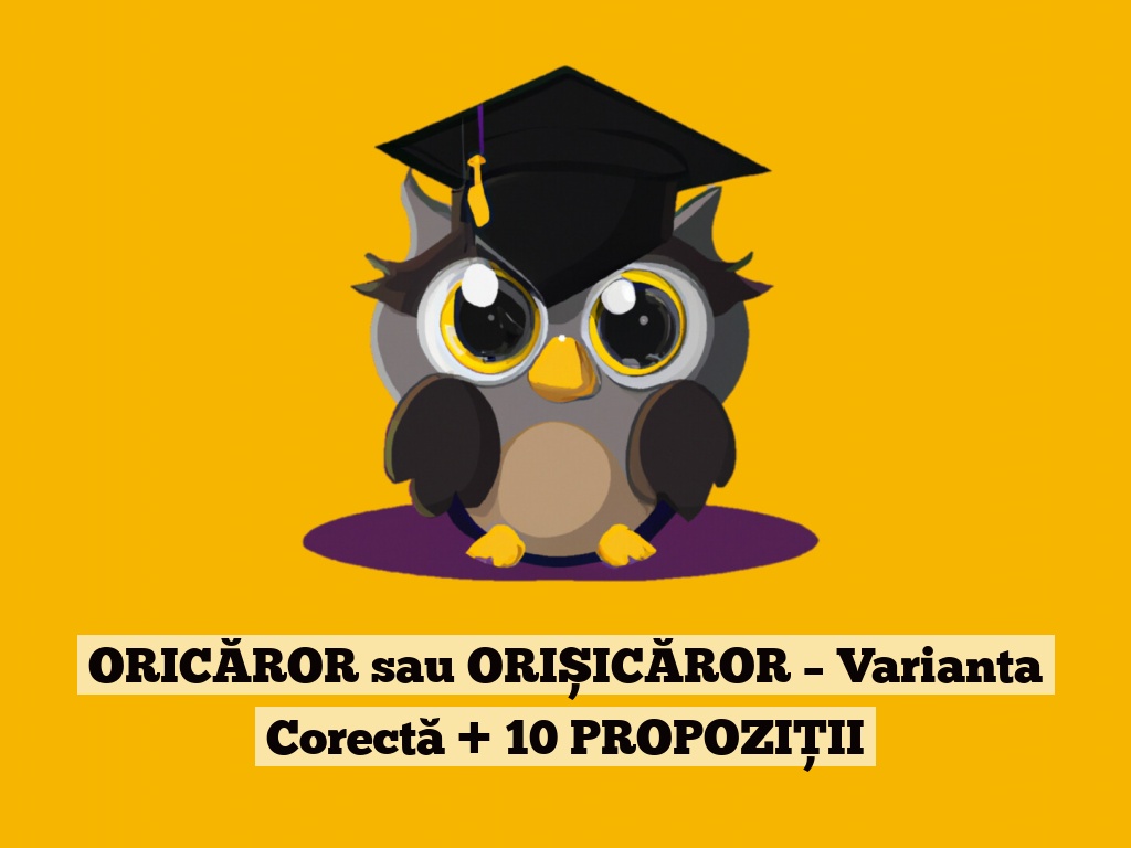 ORICĂROR sau ORIȘICĂROR – Varianta Corectă + 10 PROPOZIȚII