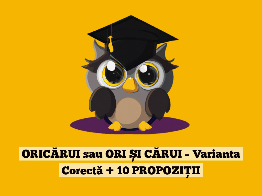 ORICĂRUI sau ORI ȘI CĂRUI – Varianta Corectă + 10 PROPOZIȚII