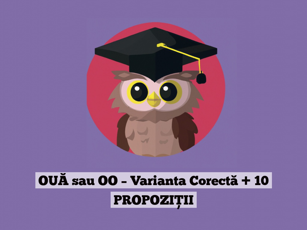 OUĂ sau OO – Varianta Corectă + 10 PROPOZIȚII