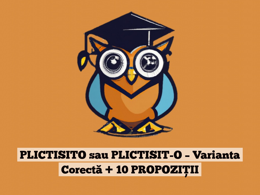 PLICTISITO sau PLICTISIT-O – Varianta Corectă + 10 PROPOZIȚII