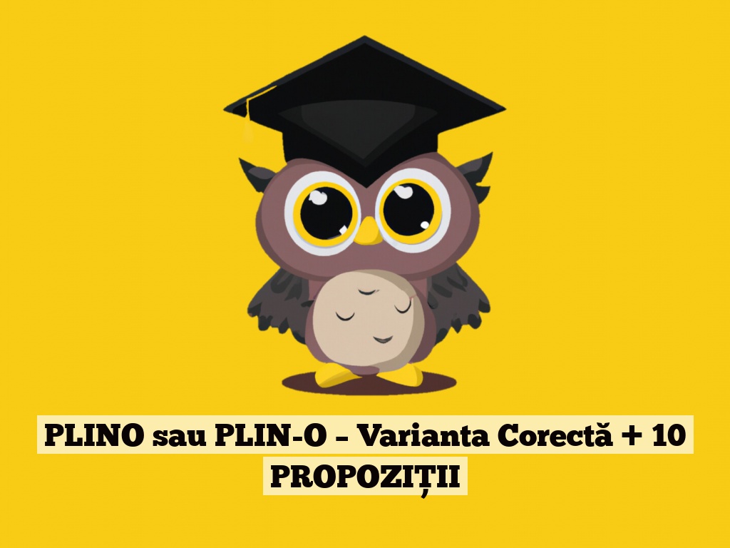 PLINO sau PLIN-O – Varianta Corectă + 10 PROPOZIȚII