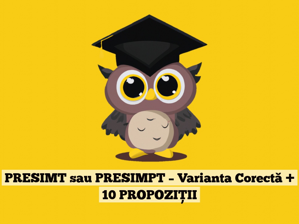 PRESIMT sau PRESIMPT – Varianta Corectă + 10 PROPOZIȚII