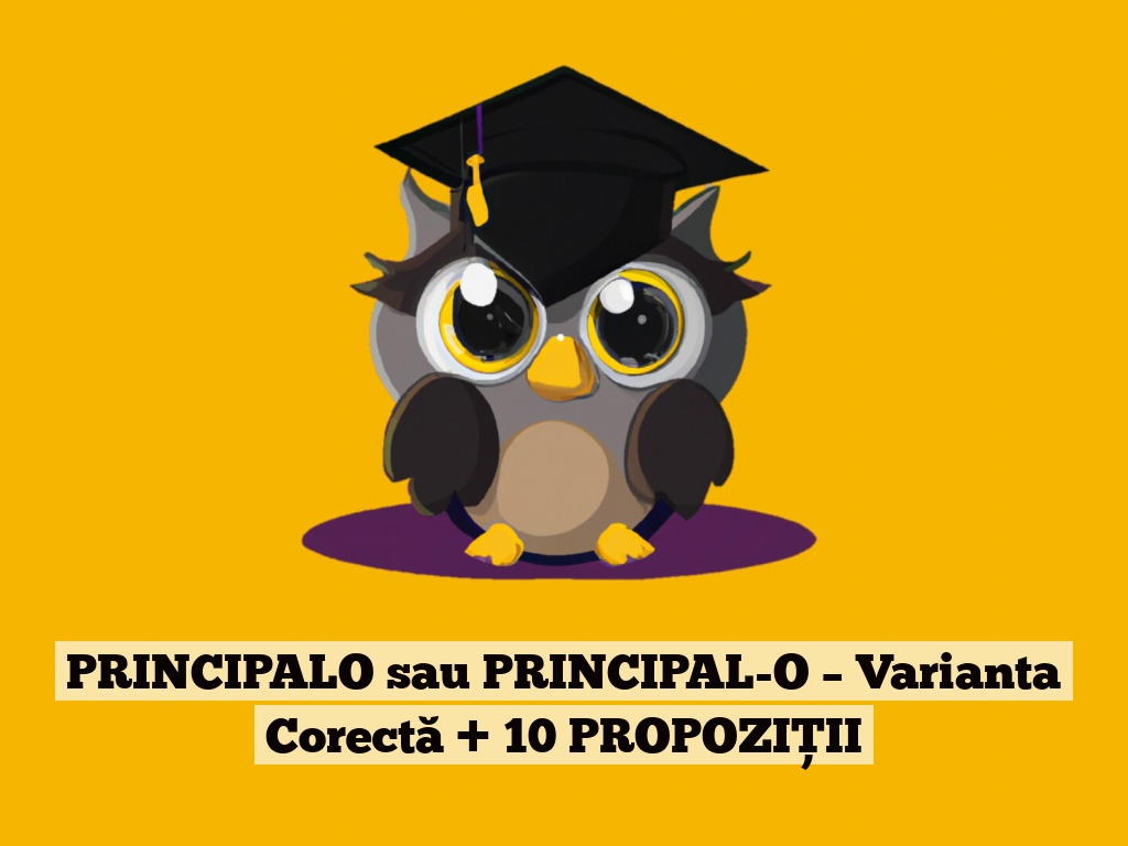 PRINCIPALO sau PRINCIPAL-O – Varianta Corectă + 10 PROPOZIȚII