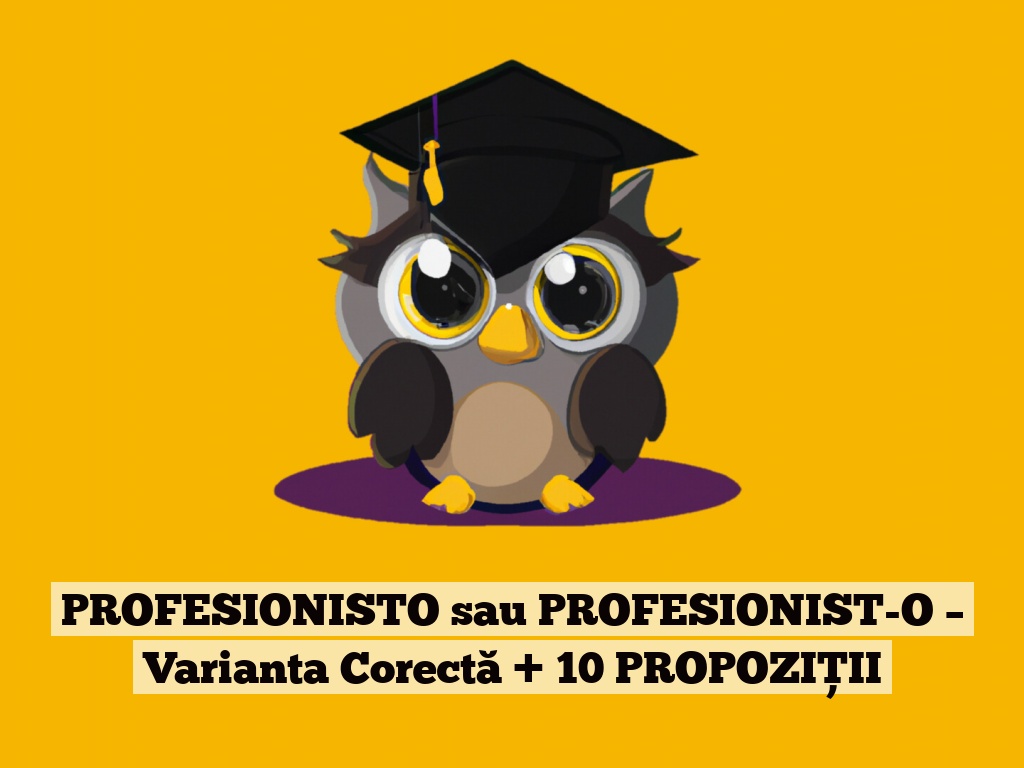 PROFESIONISTO sau PROFESIONIST-O – Varianta Corectă + 10 PROPOZIȚII