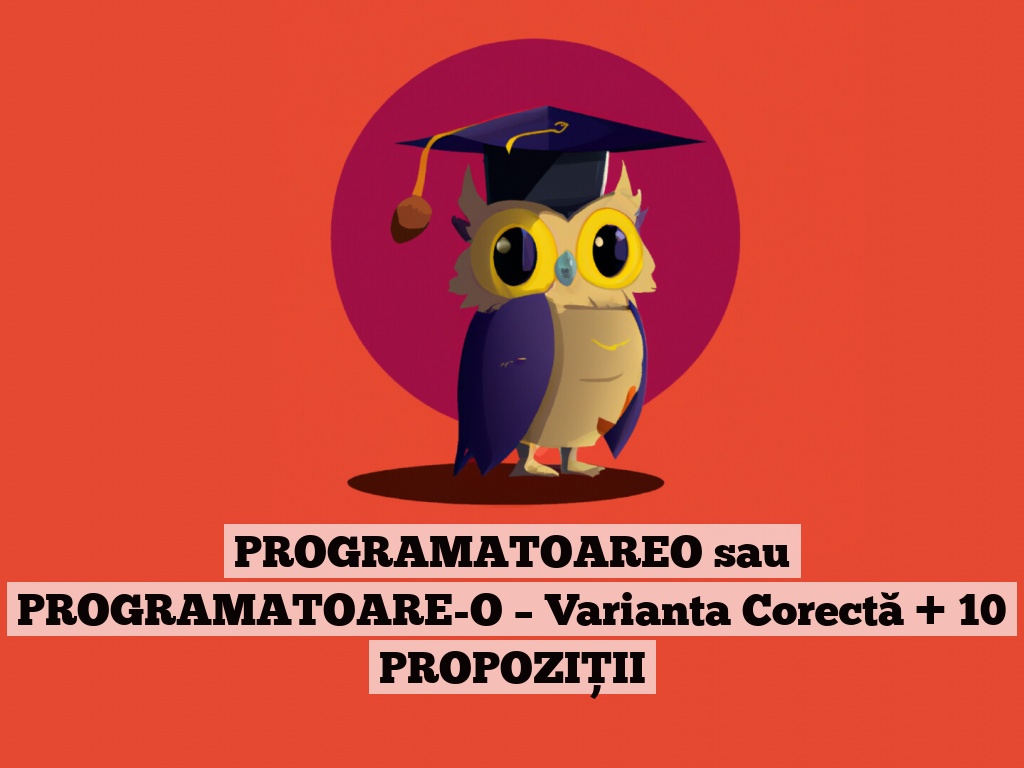 PROGRAMATOAREO sau PROGRAMATOARE-O – Varianta Corectă + 10 PROPOZIȚII