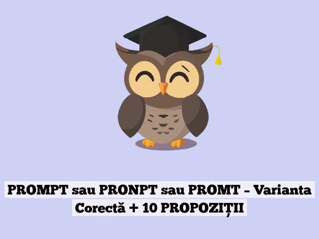 PROMPT sau PRONPT sau PROMT – Varianta Corectă + 10 PROPOZIȚII