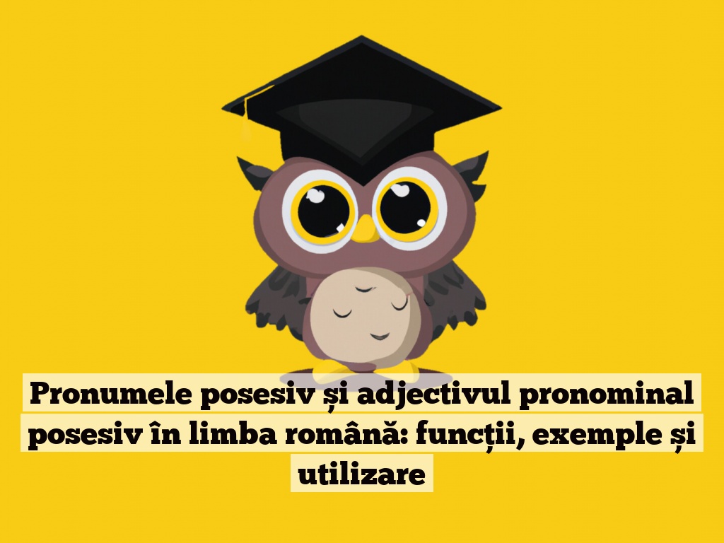 Pronumele posesiv și adjectivul pronominal posesiv în limba română: funcții, exemple și utilizare