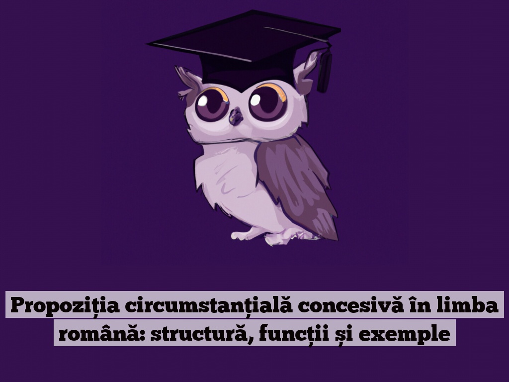 Propoziția circumstanțială concesivă în limba română: structură, funcții și exemple