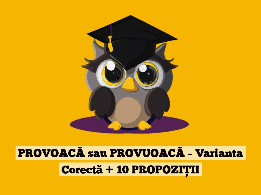 PROVOACĂ sau PROVUOACĂ – Varianta Corectă + 10 PROPOZIȚII