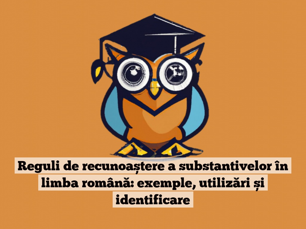 Reguli de recunoaștere a substantivelor în limba română: exemple, utilizări și identificare