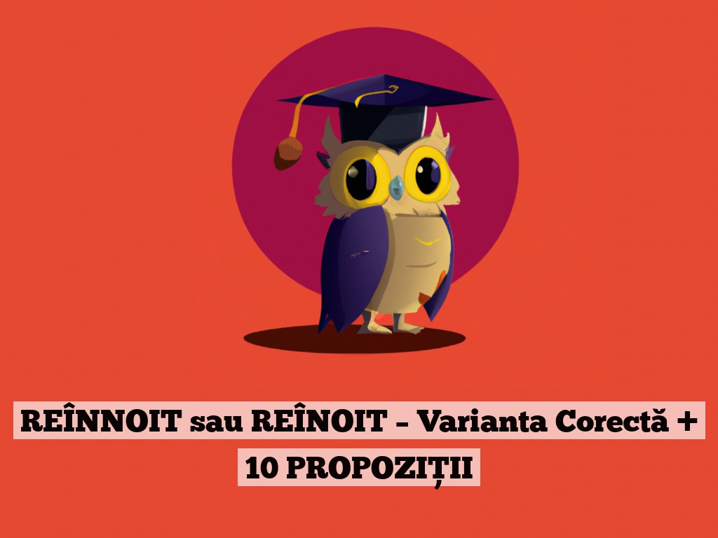 REÎNNOIT sau REÎNOIT – Varianta Corectă + 10 PROPOZIȚII