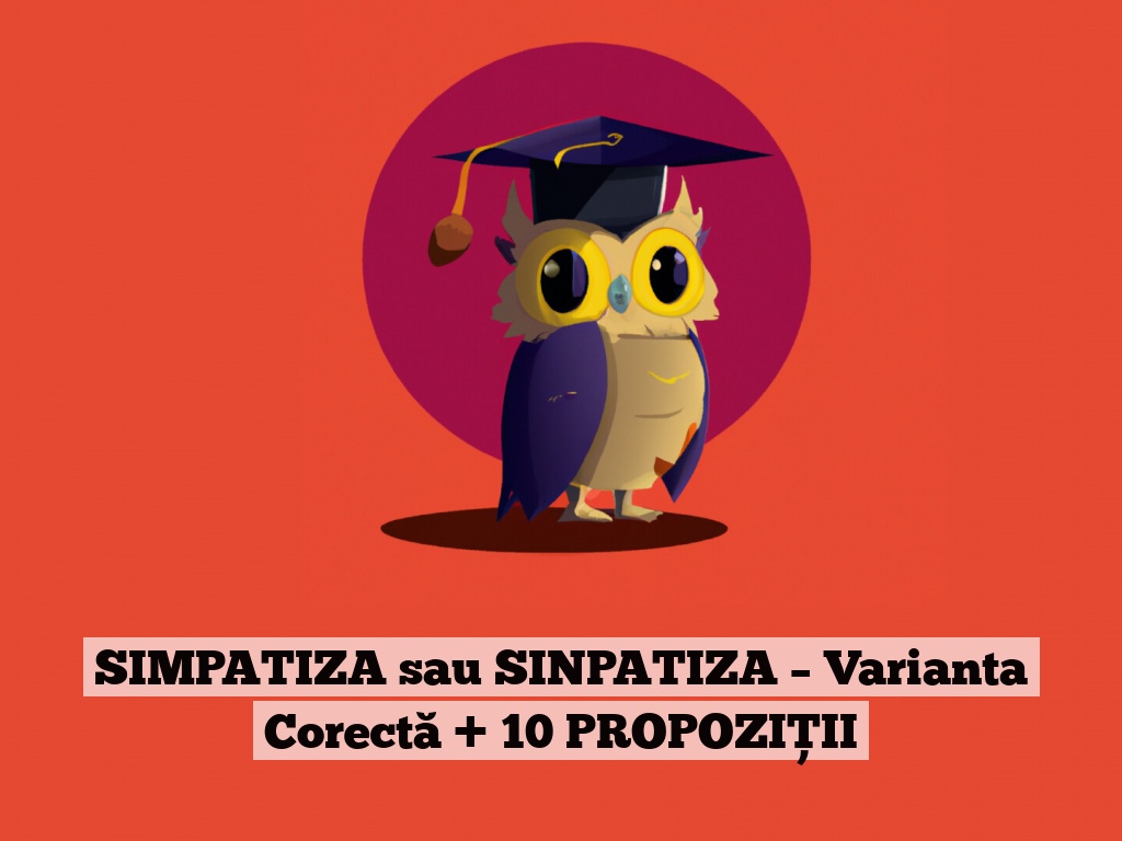 SIMPATIZA sau SINPATIZA – Varianta Corectă + 10 PROPOZIȚII