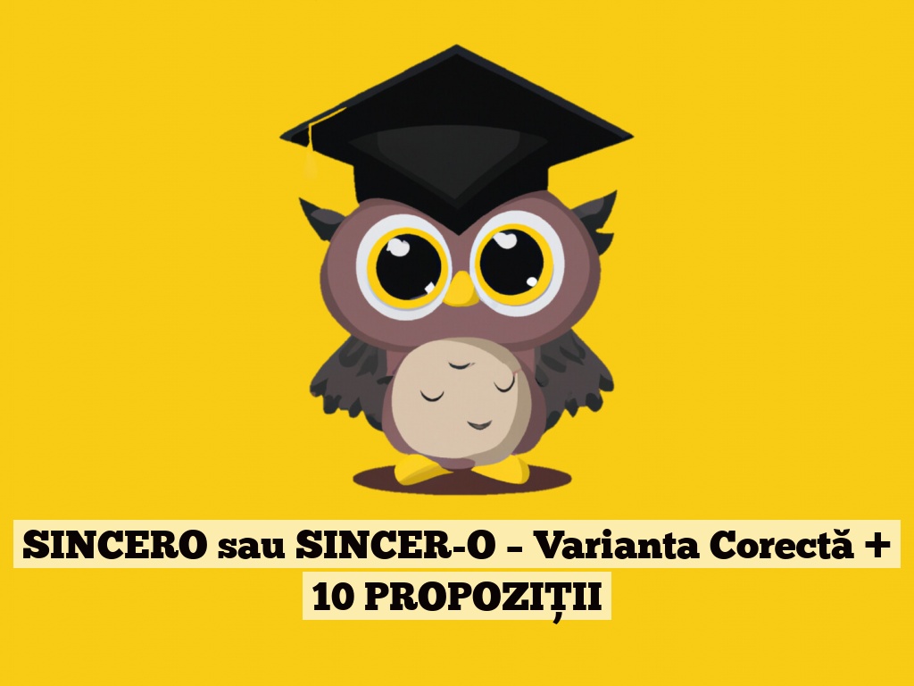 SINCERO sau SINCER-O – Varianta Corectă + 10 PROPOZIȚII