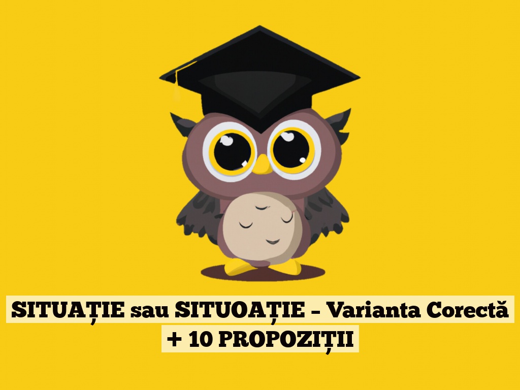 SITUAȚIE sau SITUOAȚIE – Varianta Corectă + 10 PROPOZIȚII