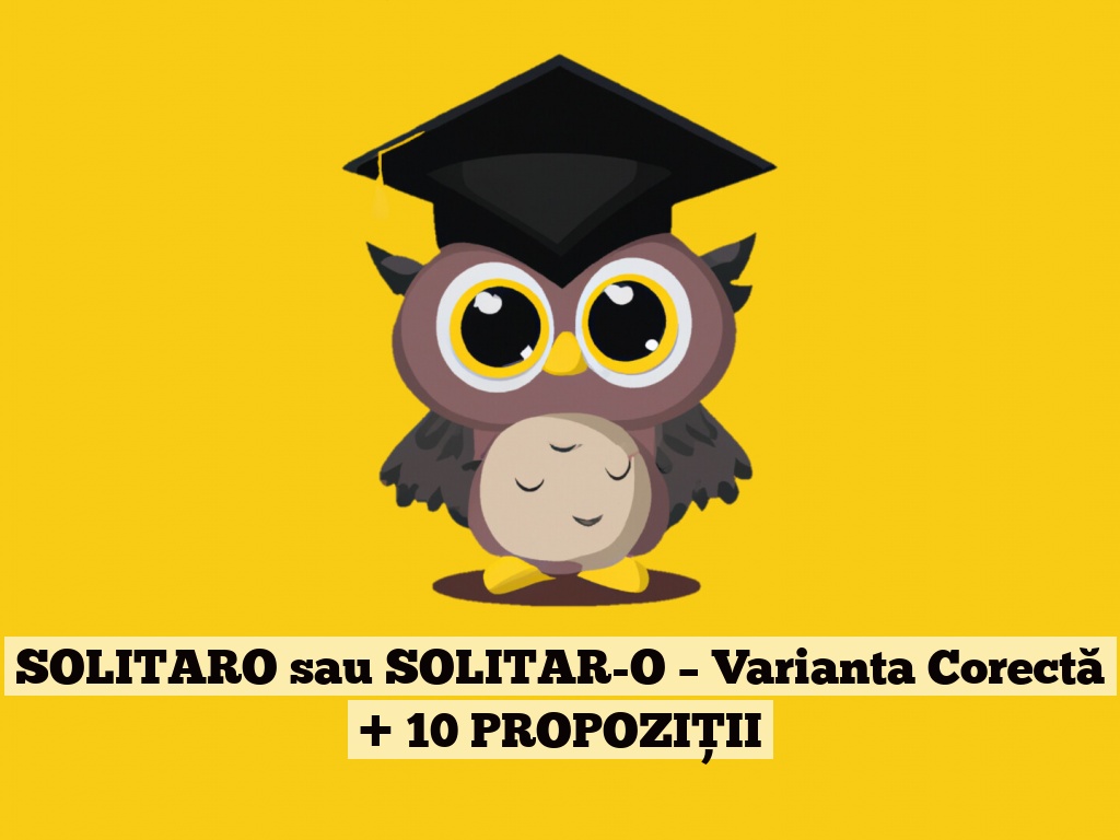 SOLITARO sau SOLITAR-O – Varianta Corectă + 10 PROPOZIȚII