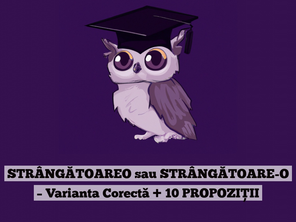 STRÂNGĂTOAREO sau STRÂNGĂTOARE-O – Varianta Corectă + 10 PROPOZIȚII