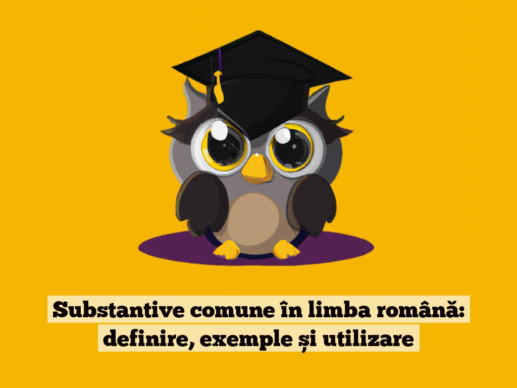 Substantive comune în limba română: definire, exemple și utilizare