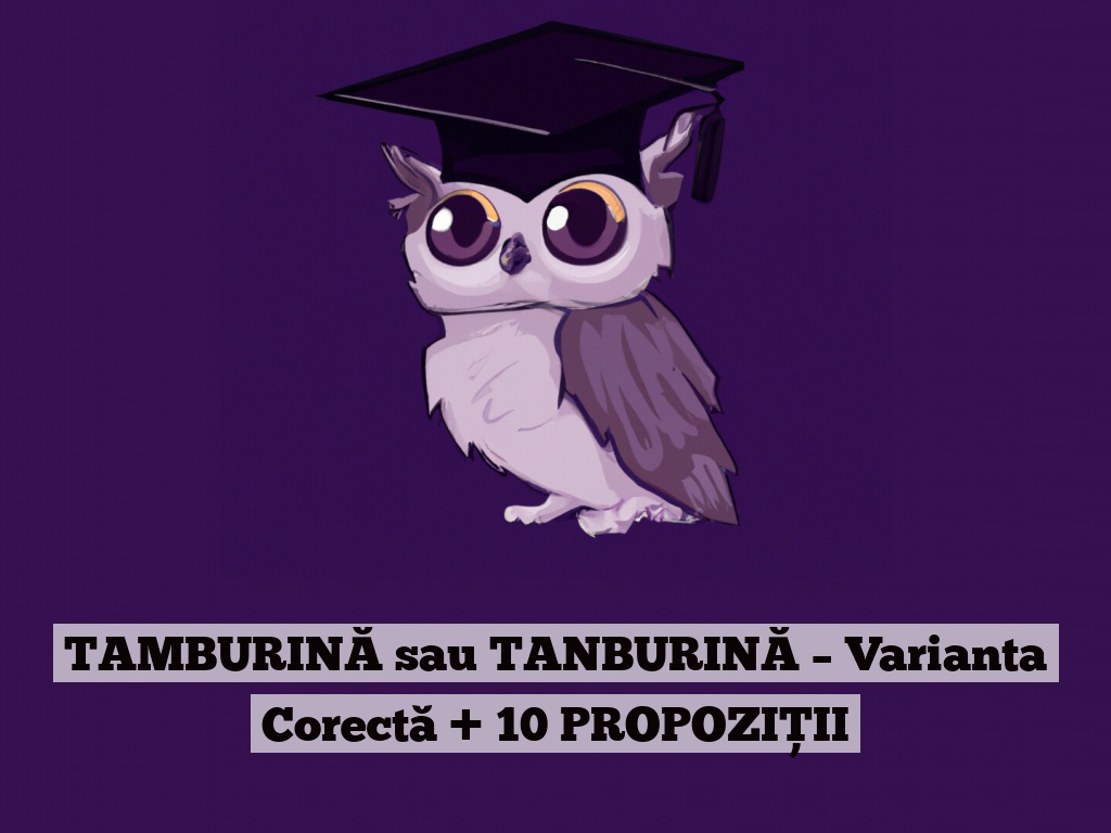 TAMBURINĂ sau TANBURINĂ – Varianta Corectă + 10 PROPOZIȚII