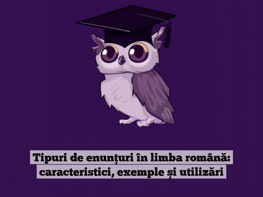 Tipuri de enunțuri în limba română: caracteristici, exemple și utilizări