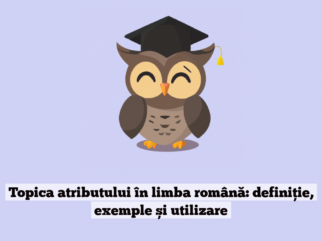 Topica atributului în limba română: definiție, exemple și utilizare