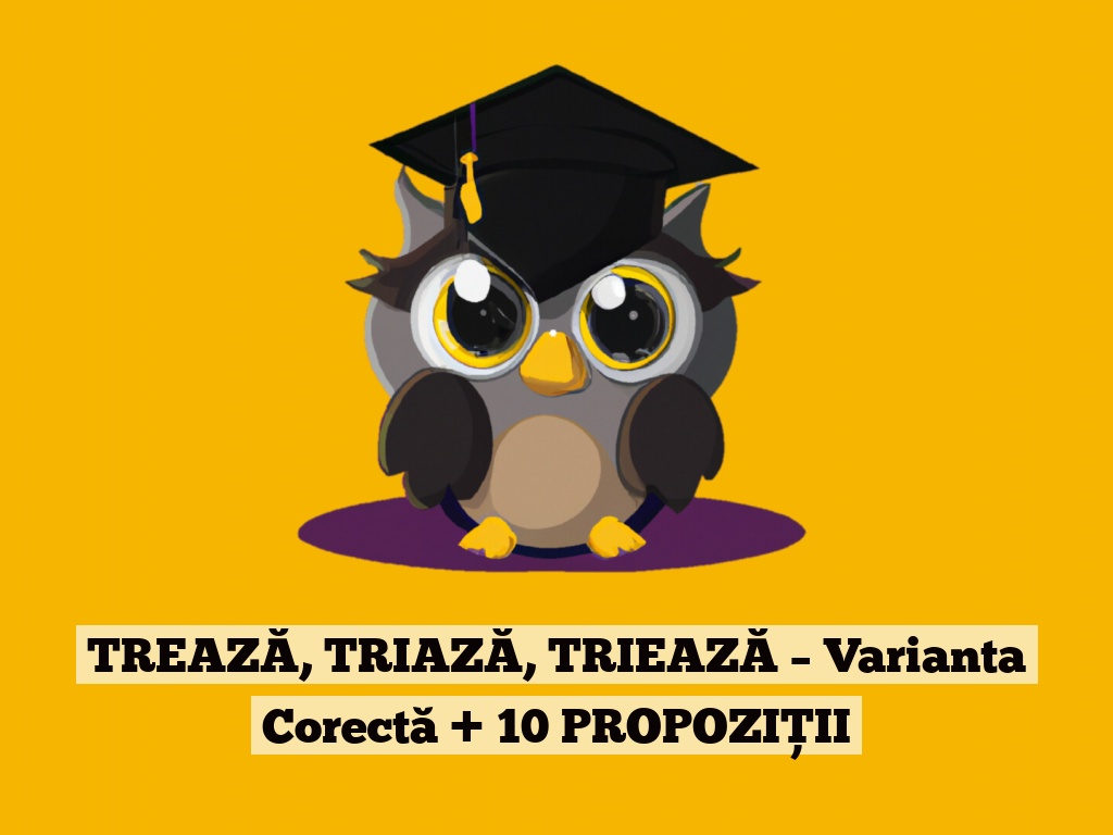 TREAZĂ, TRIAZĂ, TRIEAZĂ – Varianta Corectă + 10 PROPOZIȚII