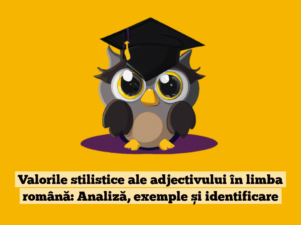 Valorile stilistice ale adjectivului în limba română: Analiză, exemple și identificare