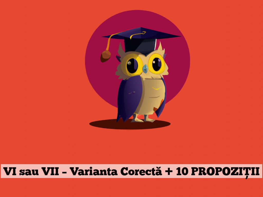 VI sau VII – Varianta Corectă + 10 PROPOZIȚII