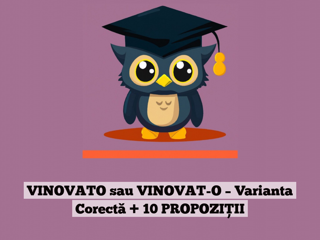 VINOVATO sau VINOVAT-O – Varianta Corectă + 10 PROPOZIȚII