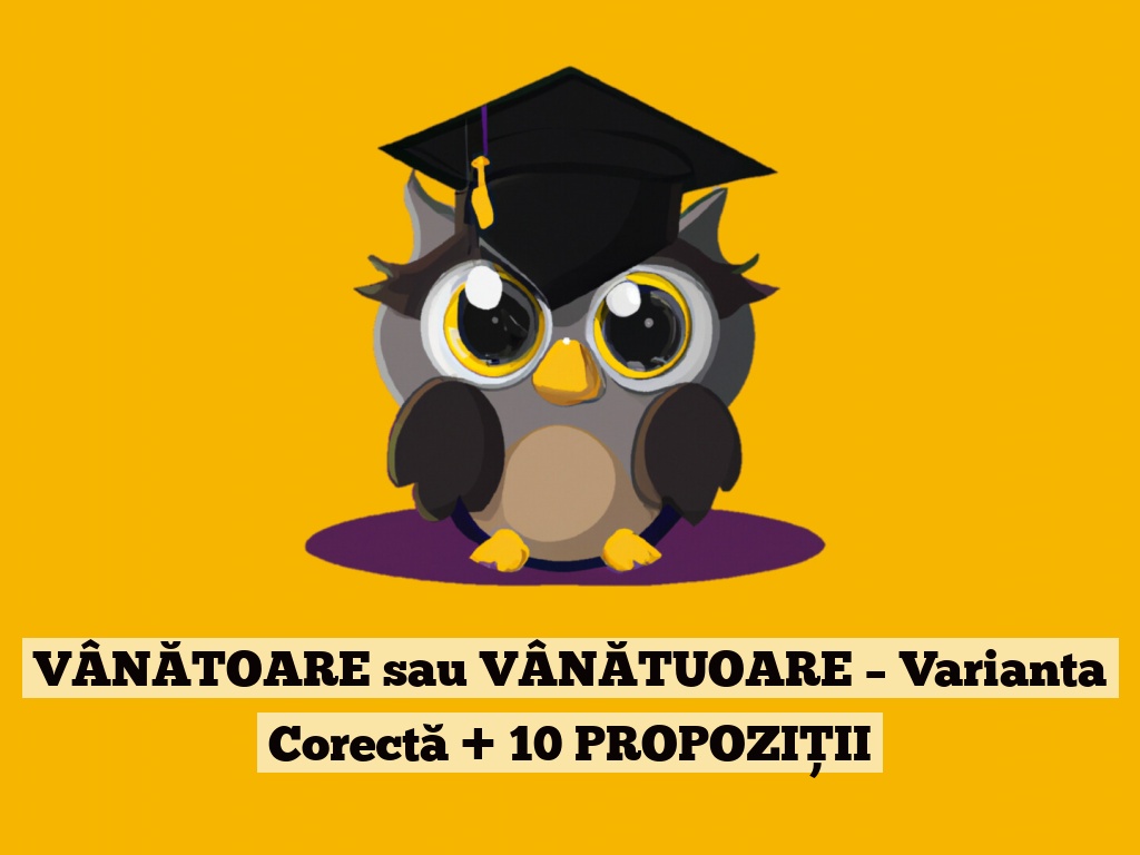 VÂNĂTOARE sau VÂNĂTUOARE – Varianta Corectă + 10 PROPOZIȚII