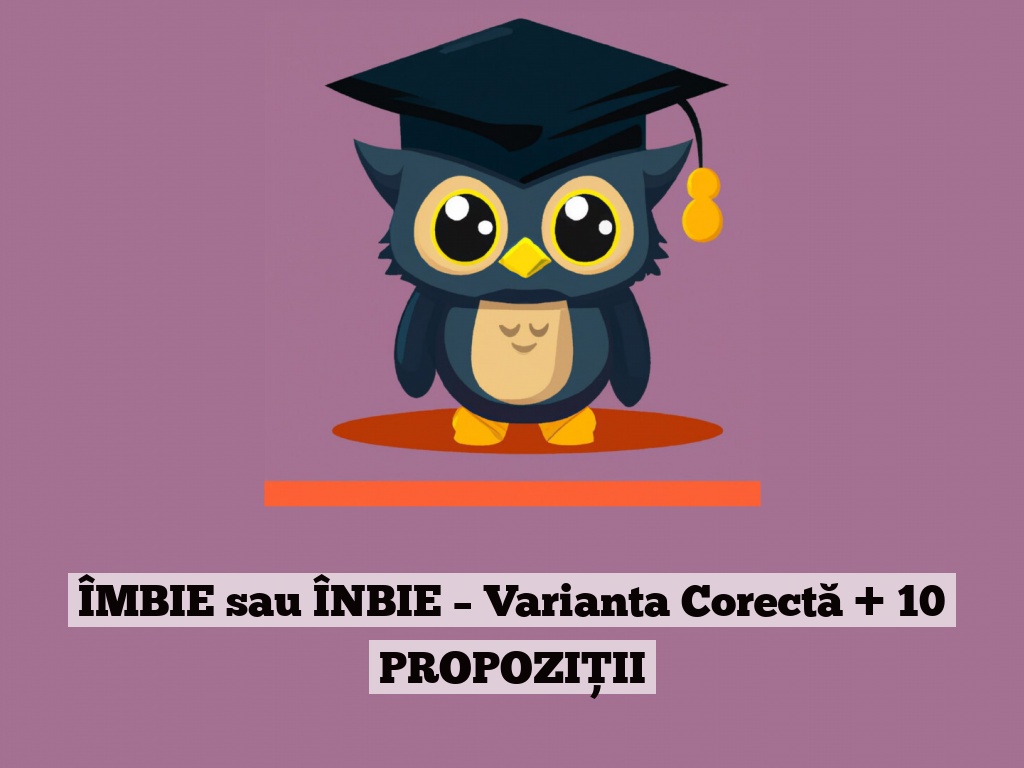 ÎMBIE sau ÎNBIE – Varianta Corectă + 10 PROPOZIȚII