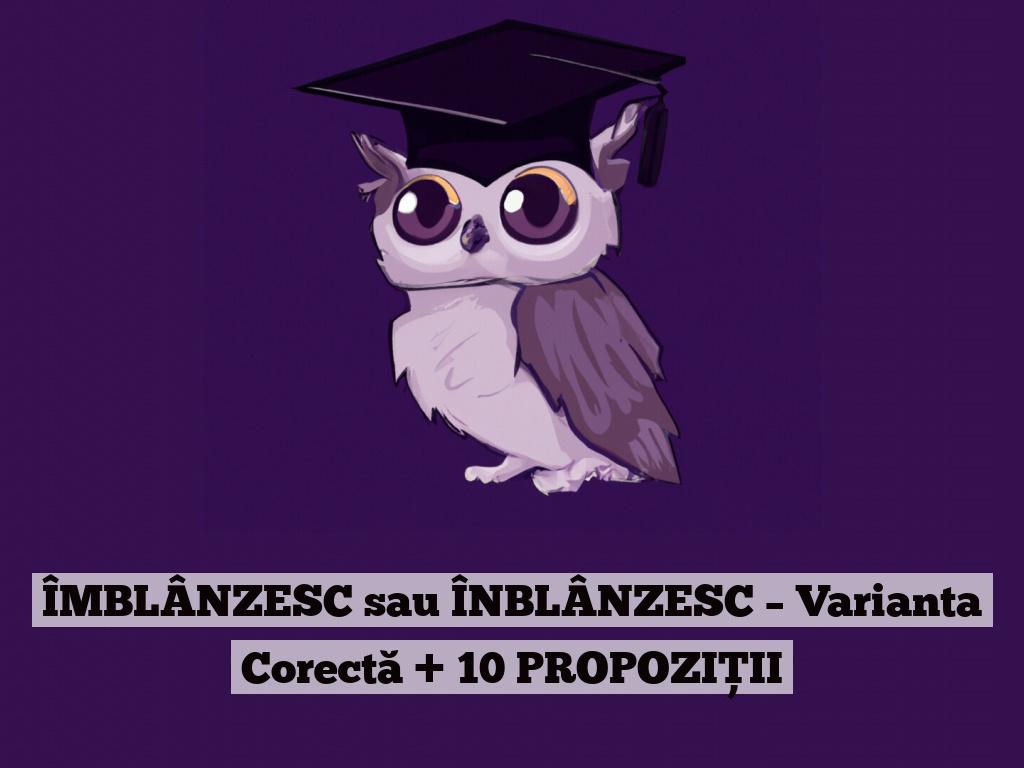 ÎMBLÂNZESC sau ÎNBLÂNZESC – Varianta Corectă + 10 PROPOZIȚII