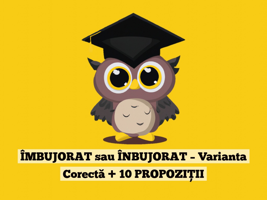 ÎMBUJORAT sau ÎNBUJORAT – Varianta Corectă + 10 PROPOZIȚII