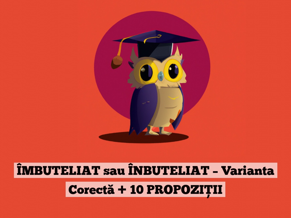 ÎMBUTELIAT sau ÎNBUTELIAT – Varianta Corectă + 10 PROPOZIȚII