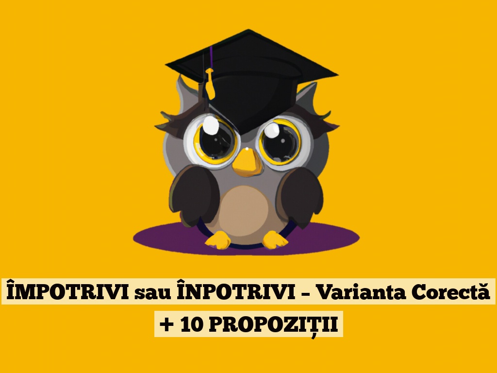 ÎMPOTRIVI sau ÎNPOTRIVI – Varianta Corectă + 10 PROPOZIȚII