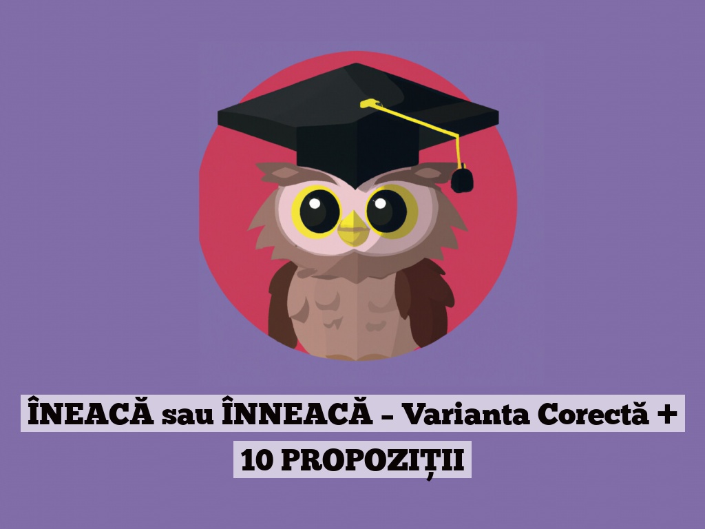 ÎNEACĂ sau ÎNNEACĂ – Varianta Corectă + 10 PROPOZIȚII