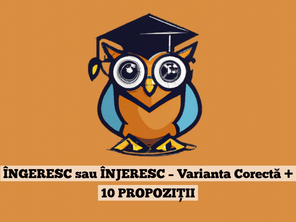 ÎNGERESC sau ÎNJERESC – Varianta Corectă + 10 PROPOZIȚII