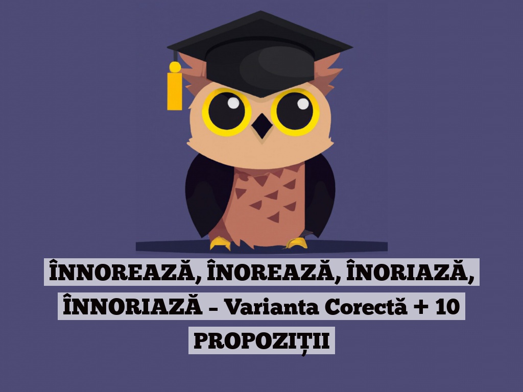 ÎNNOREAZĂ, ÎNOREAZĂ, ÎNORIAZĂ, ÎNNORIAZĂ – Varianta Corectă + 10 PROPOZIȚII