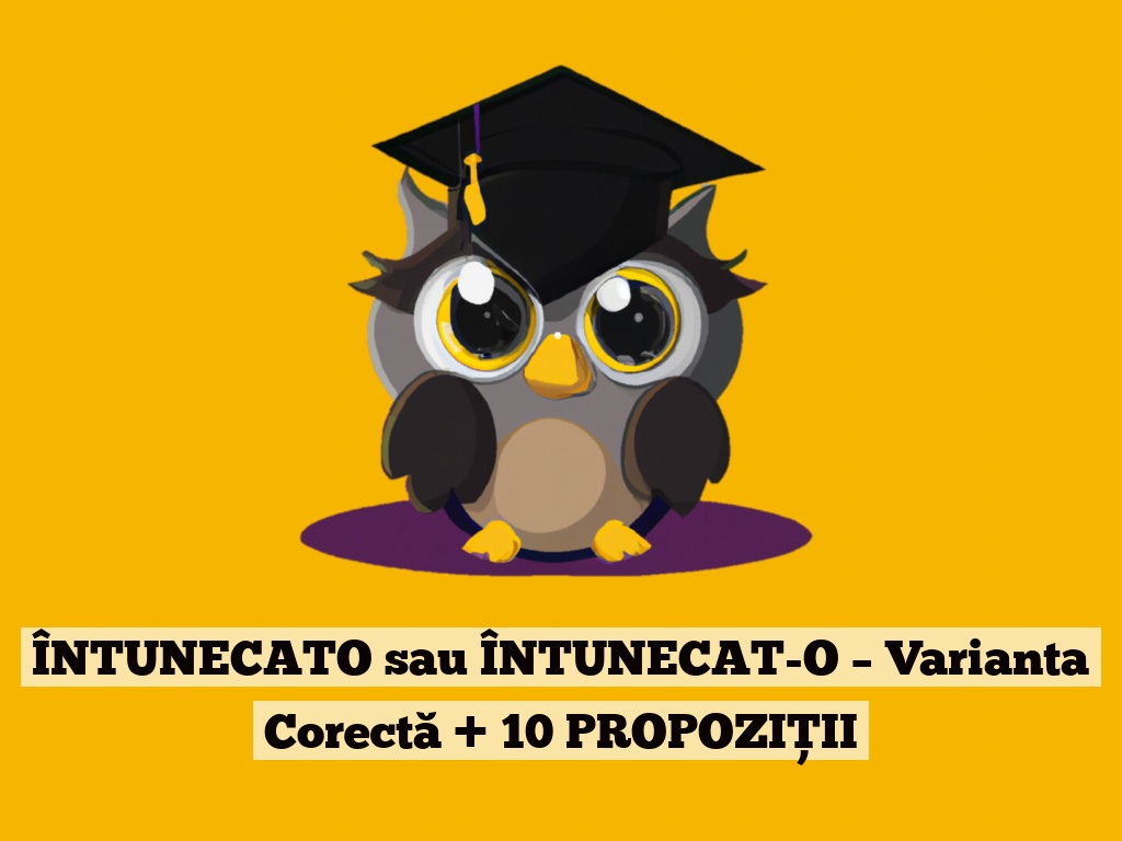 ÎNTUNECATO sau ÎNTUNECAT-O – Varianta Corectă + 10 PROPOZIȚII