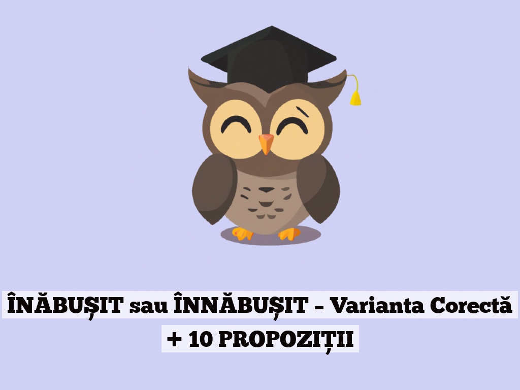 ÎNĂBUȘIT sau ÎNNĂBUȘIT – Varianta Corectă + 10 PROPOZIȚII