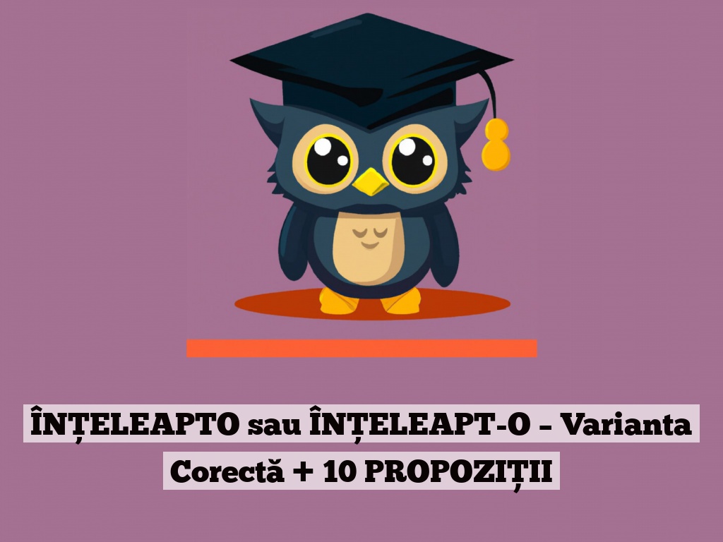 ÎNŢELEAPTO sau ÎNŢELEAPT-O – Varianta Corectă + 10 PROPOZIȚII