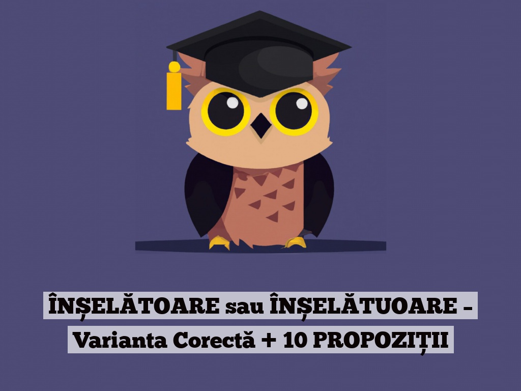 ÎNȘELĂTOARE sau ÎNȘELĂTUOARE – Varianta Corectă + 10 PROPOZIȚII