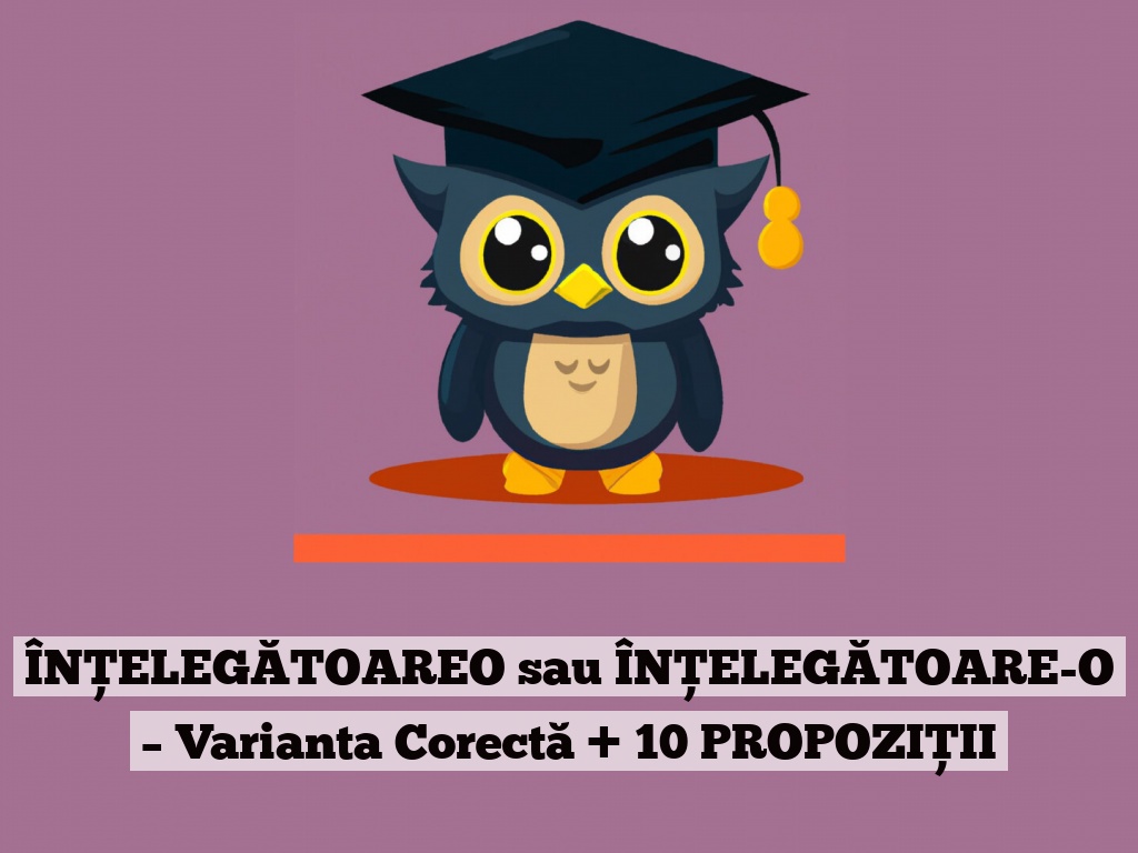 ÎNȚELEGĂTOAREO sau ÎNȚELEGĂTOARE-O – Varianta Corectă + 10 PROPOZIȚII