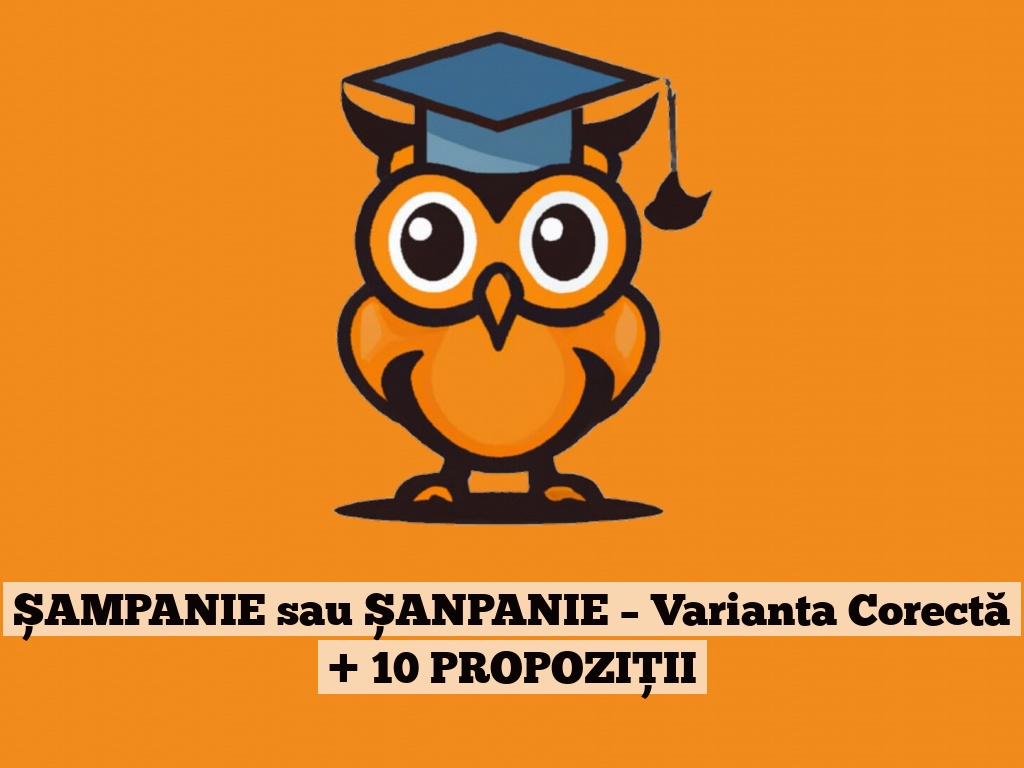 ȘAMPANIE sau ȘANPANIE – Varianta Corectă + 10 PROPOZIȚII