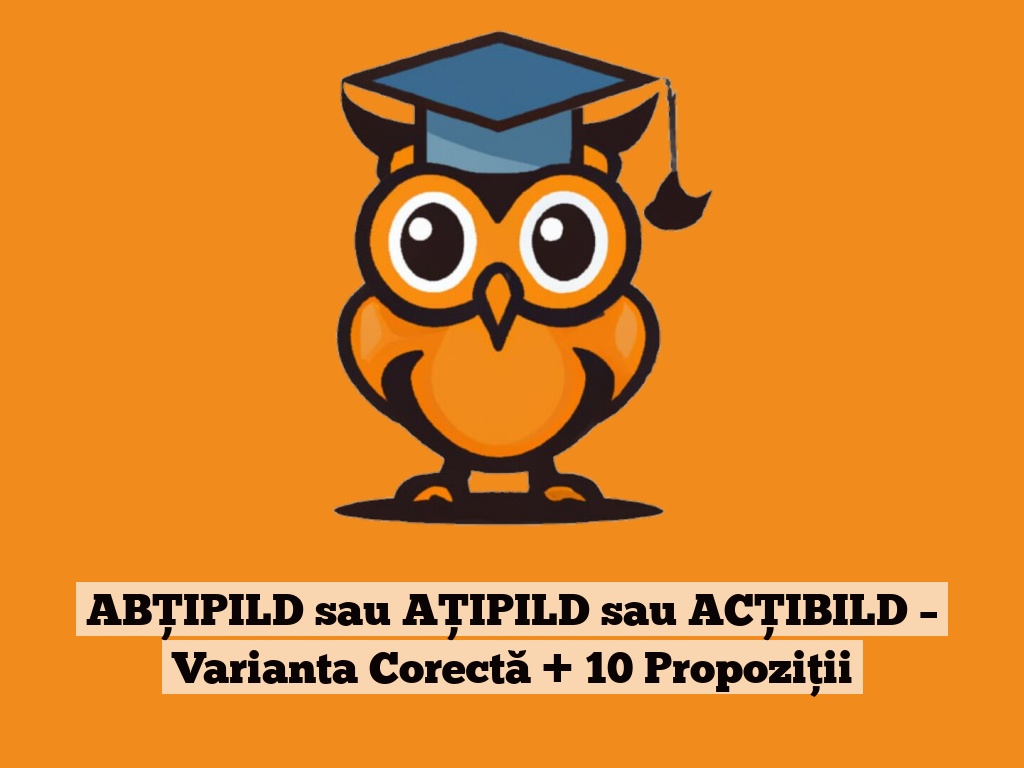 ABȚIPILD sau AȚIPILD sau ACȚIBILD – Varianta Corectă + 10 Propoziții