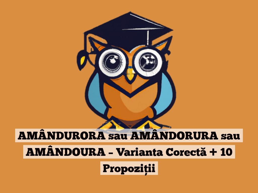 AMÂNDURORA sau AMÂNDORURA sau AMÂNDOURA – Varianta Corectă + 10 Propoziții