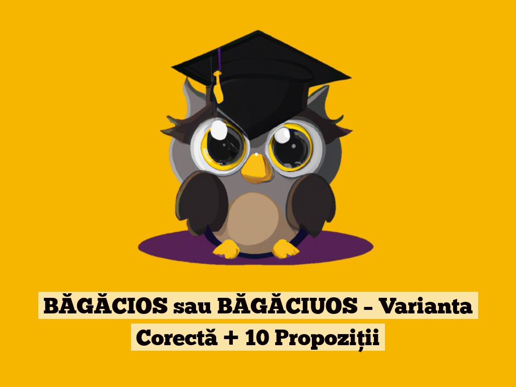 BĂGĂCIOS sau BĂGĂCIUOS – Varianta Corectă + 10 Propoziții