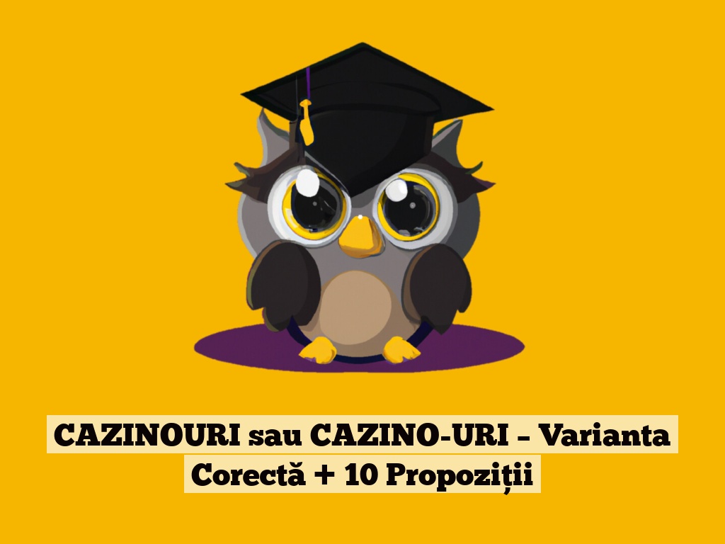 CAZINOURI sau CAZINO-URI – Varianta Corectă + 10 Propoziții