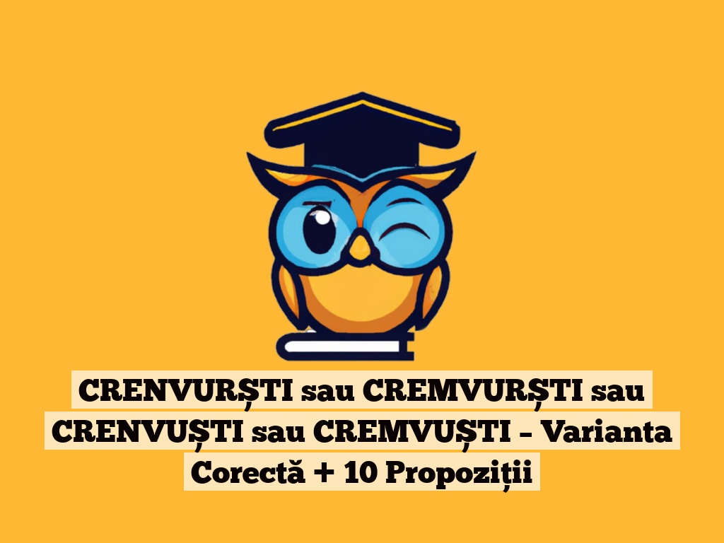 CRENVURȘTI sau CREMVURȘTI sau CRENVUȘTI sau CREMVUȘTI – Varianta Corectă + 10 Propoziții