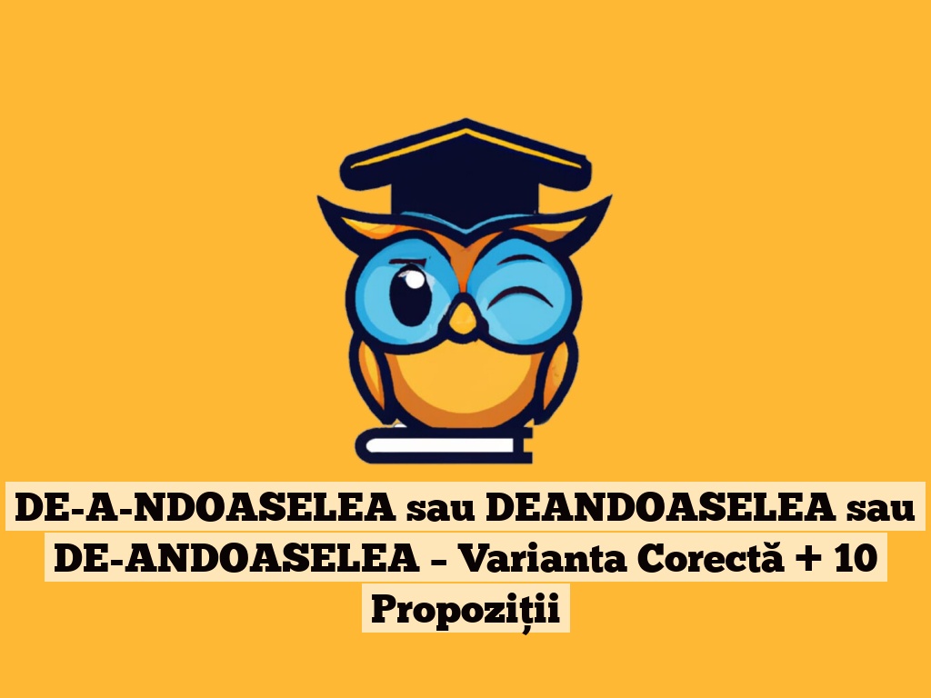 DE-A-NDOASELEA sau DEANDOASELEA sau DE-ANDOASELEA – Varianta Corectă + 10 Propoziții